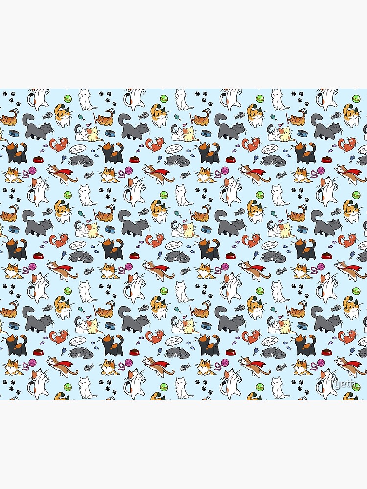 Thumbnail 2 of 2, Duvet Cover, Cats!! designed and sold by Tyeth.