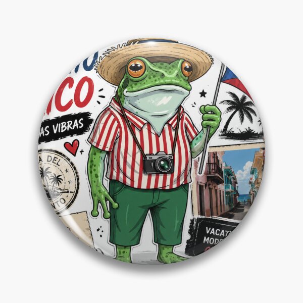 Item preview, Vacation Mode On | Cool Frog Traveler Gen Z Sticker designed and sold by Ananyamalik12.