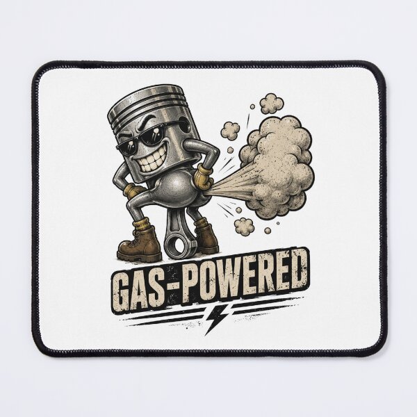 Item preview, Gas Powered Funny Quote Design designed and sold by VivaStencil.