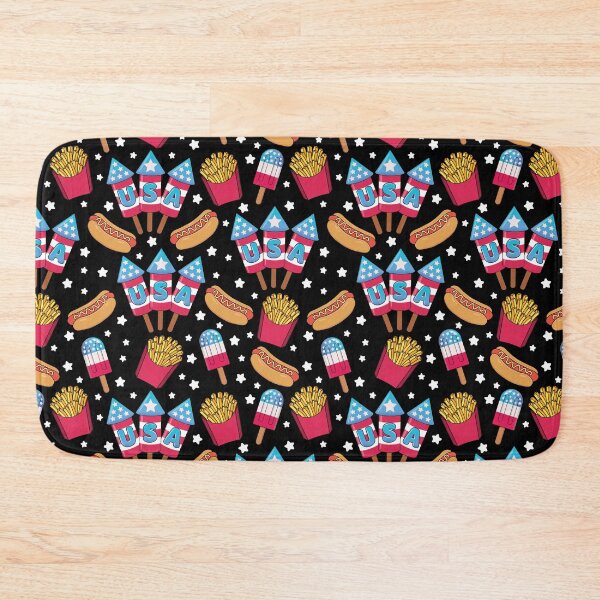 Item preview, 4th of July Seamless Pattern - Fireworks, Hot Dogs, Popsicles, Fries designed and sold by GlitterArtySVG.
