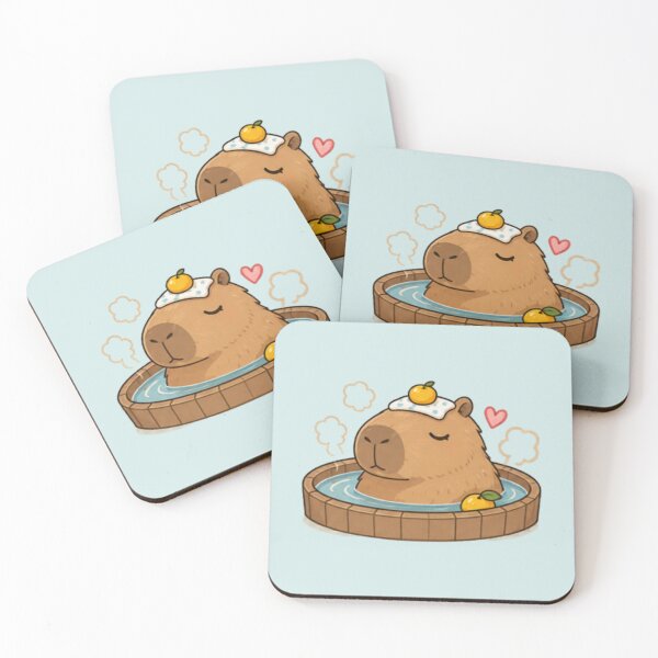 Item preview, Spa Day Capybara designed and sold by MellowMunchkins.