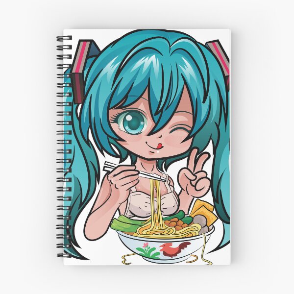 Item preview, HATSUNE MIKU with mangkok Indomie noodle designed and sold by luckywin99.