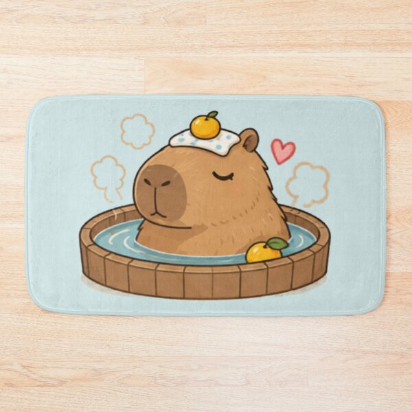 Item preview, Spa Day Capybara designed and sold by MellowMunchkins.