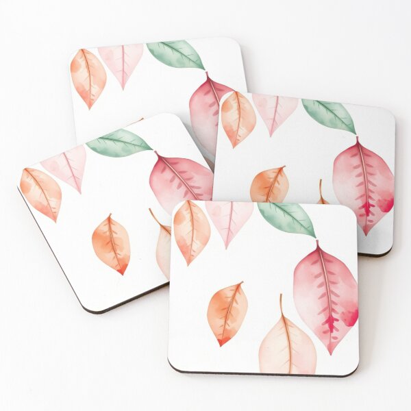 Item preview, Minimalist Watercolor Falling Autumn Leaves Art designed and sold by Vida e Arte.