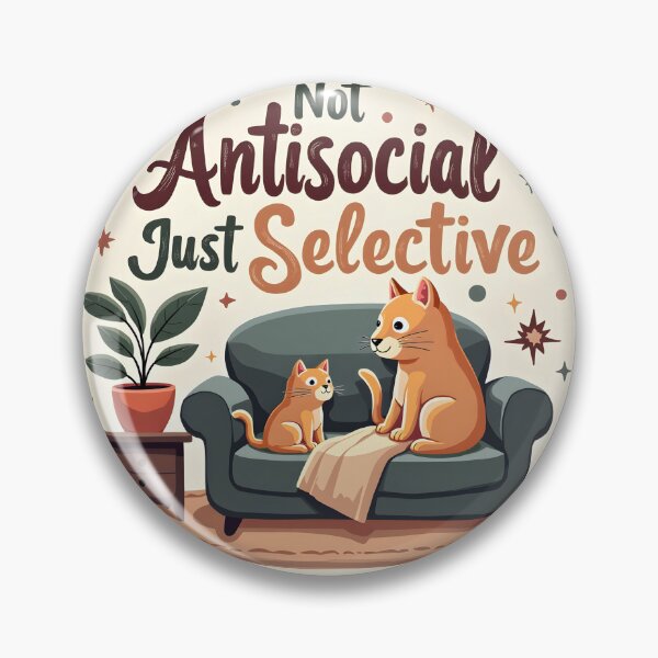 Item preview, Not Antisocial Just Selective funny introvert quote t-shirt design designed and sold by MilaPrintify.
