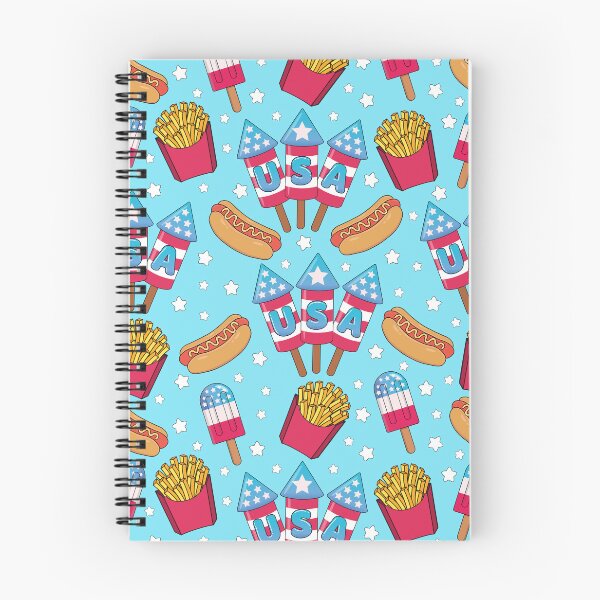 Item preview, 4th of July Seamless Pattern - Fireworks, Hot Dogs, Popsicles, Fries designed and sold by GlitterArtySVG.