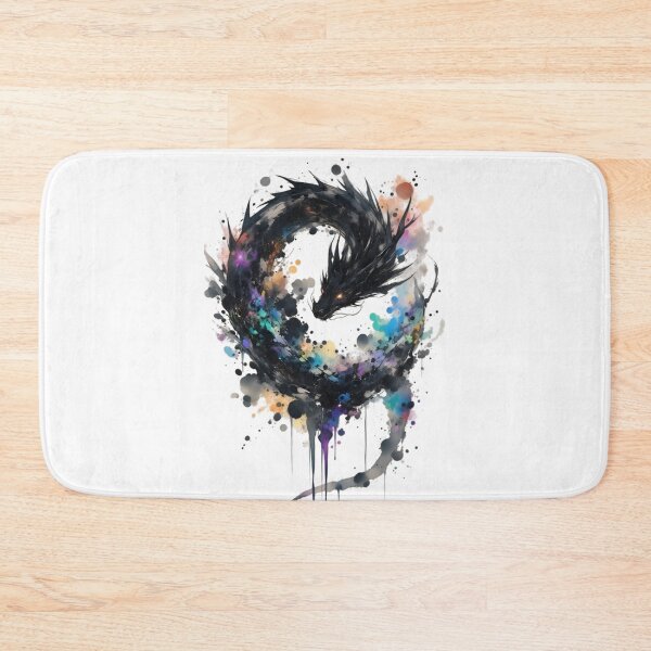 Item preview, Cosmic Shadow Dragon Watercolor Art | Celestial Fantasy Dragon Spiral Design designed and sold by Dyan4.