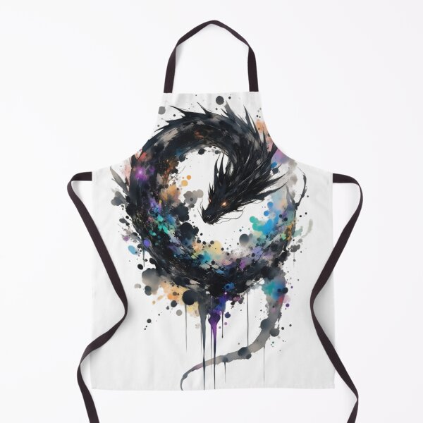 Item preview, Cosmic Shadow Dragon Watercolor Art | Celestial Fantasy Dragon Spiral Design designed and sold by Dyan4.