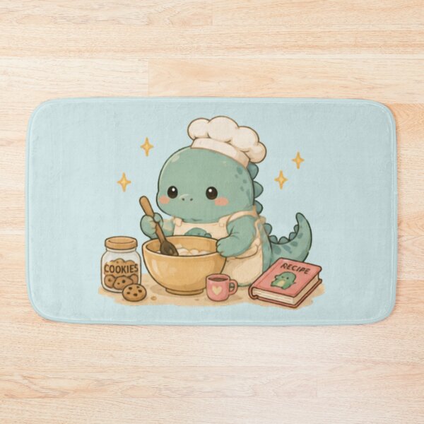 Item preview, Cute Baking Dino designed and sold by MellowMunchkins.