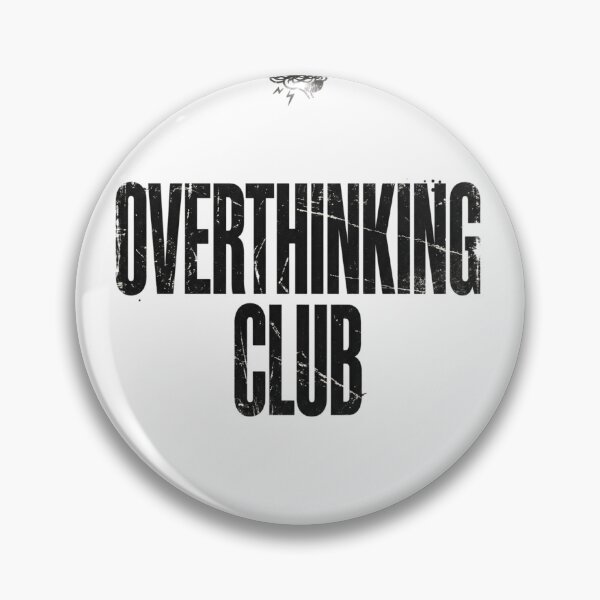 Item preview, Overthinking Club – Grunge Streetwear Typography designed and sold by krishna-artdesigns.