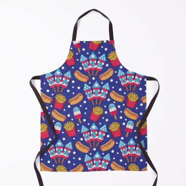 Item preview, 4th of July Seamless Pattern - Fireworks, Hot Dogs, Popsicles, Fries designed and sold by GlitterArtySVG.