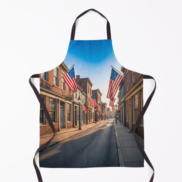 Item preview, USA 250 Anniversary Small Town American Flags designed and sold by Home Decor Art.