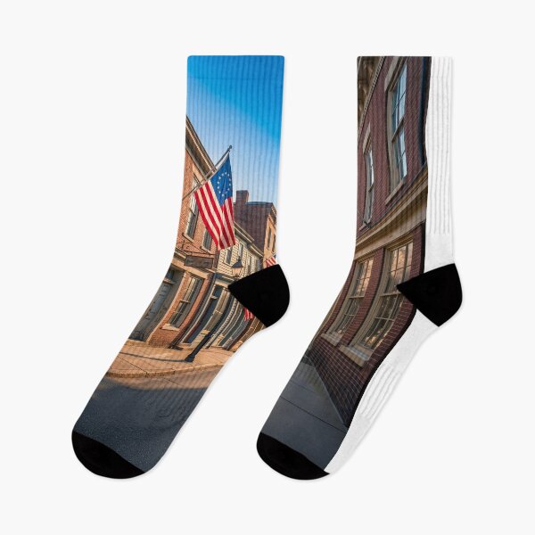 Item preview, USA 250 Anniversary Small Town American Flags designed and sold by Home Decor Art.