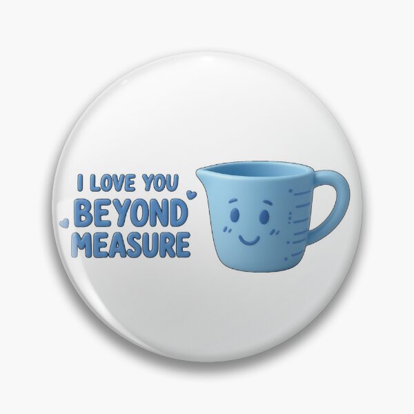 Item preview, ​I Love You Beyond Measure - Cute Blue Cup Cartoon designed and sold by thazinart.