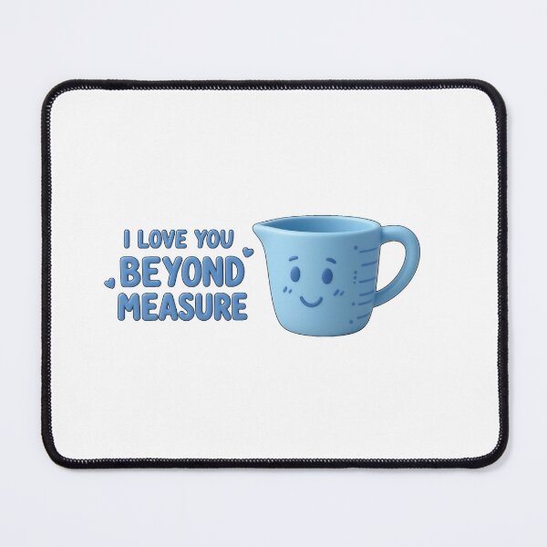 Item preview, ​I Love You Beyond Measure - Cute Blue Cup Cartoon designed and sold by thazinart.