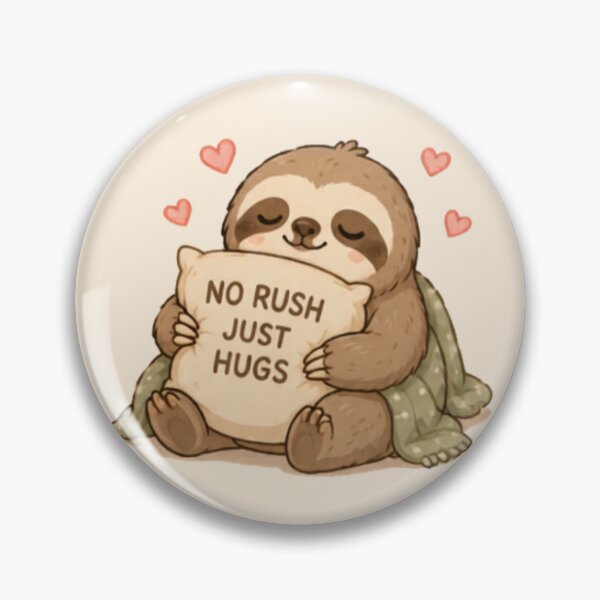 Item preview, No Rush Just Hugs Sloth designed and sold by MellowMunchkins.