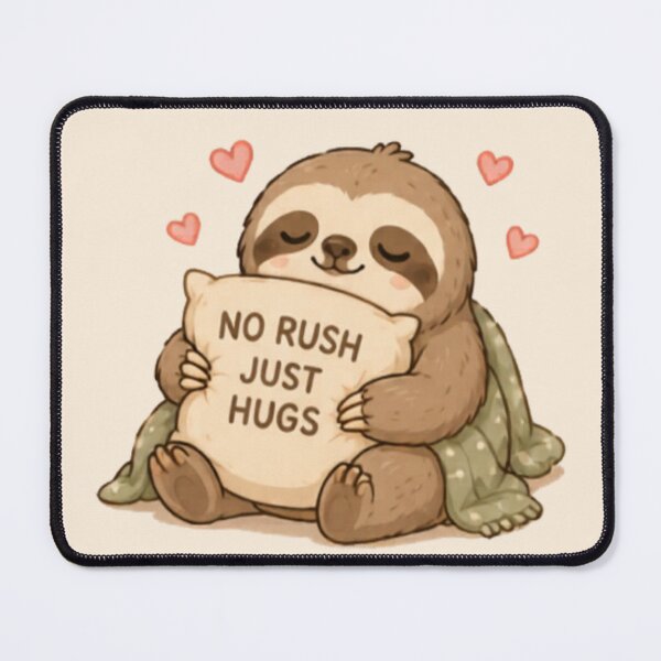 Item preview, No Rush Just Hugs Sloth designed and sold by MellowMunchkins.