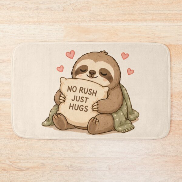 Item preview, No Rush Just Hugs Sloth designed and sold by MellowMunchkins.