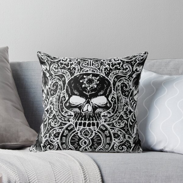 Item preview, Tattoo Skull Design - white for Black Items designed and sold by TeeGeeTees.