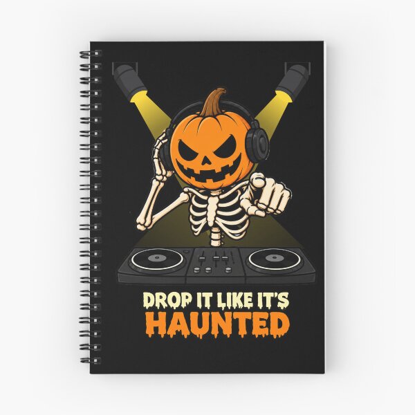Item preview, Drop It Like It's Haunted — Pumpkin‑Head DJ Halloween Rave Tee designed and sold by Fangtasia77.