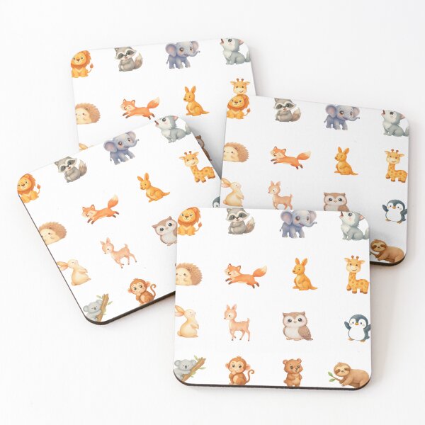 Item preview, Cute animals Sticker Pack Kawaii Baby Animals Aesthetic Animal Watercolor Sticker designed and sold by Art IN Pack.