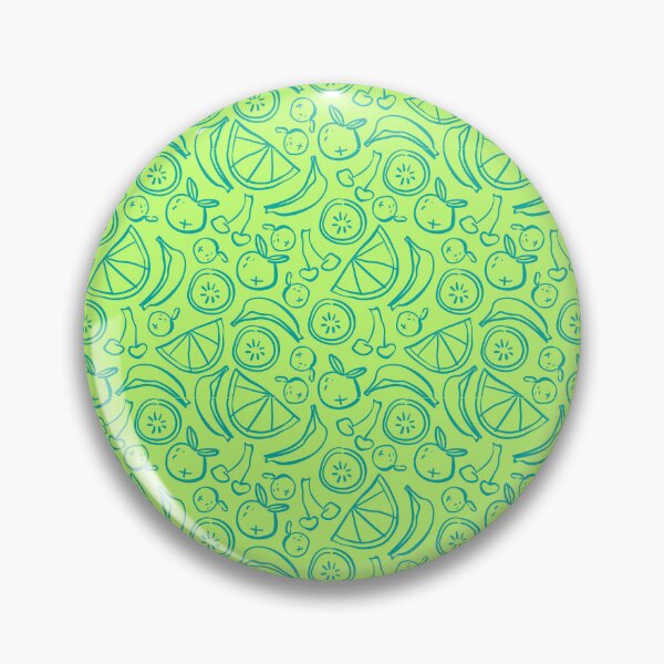 Item preview, Green Fruit Doodle Pattern Citrus Banana Cherry Lime designed and sold by Zaya_art.