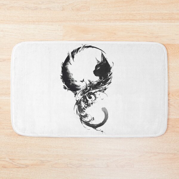 Item preview, Mystic Black Cat Moon Art | Gothic Celestial Cat Watercolor Design designed and sold by Dyan4.