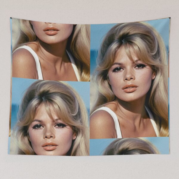 Item preview, Cinema - Great French Actress, Direct Gaze Portrait against Sky Background of the 1960s designed and sold by Beat-It.