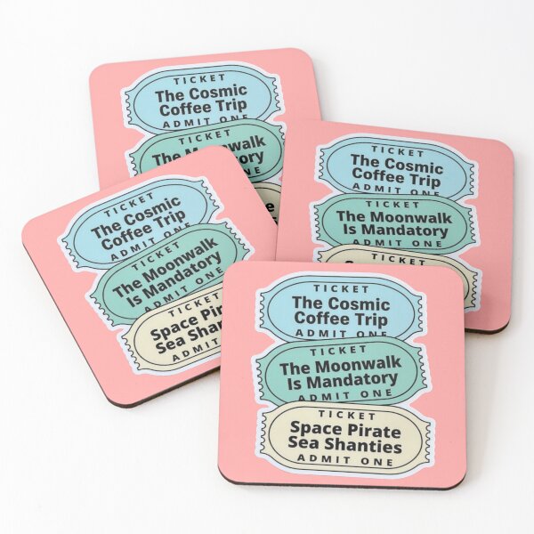 Item preview, Funny Retro Ticket Stub Sticker - Cosmic Space Theme Slang designed and sold by My-Hoodies.