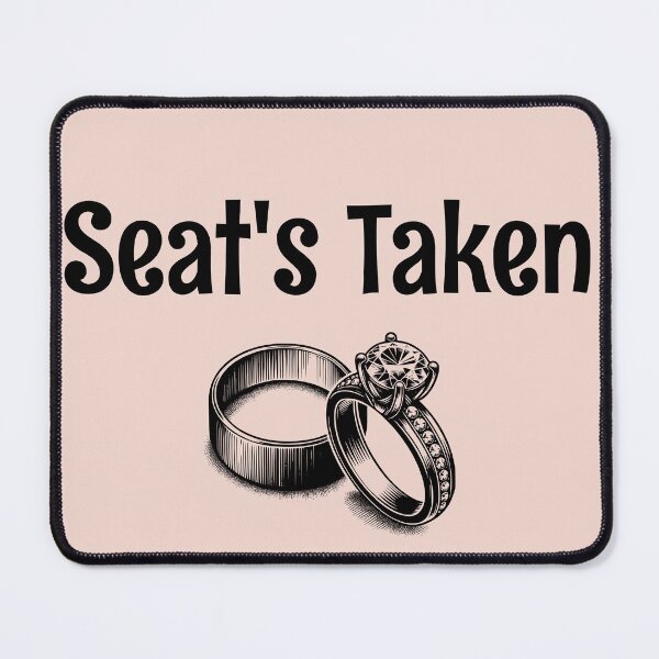 Item preview, Retro "Seat's Taken" Engagement Rings Graphic designed and sold by FIREDesignsPOD.