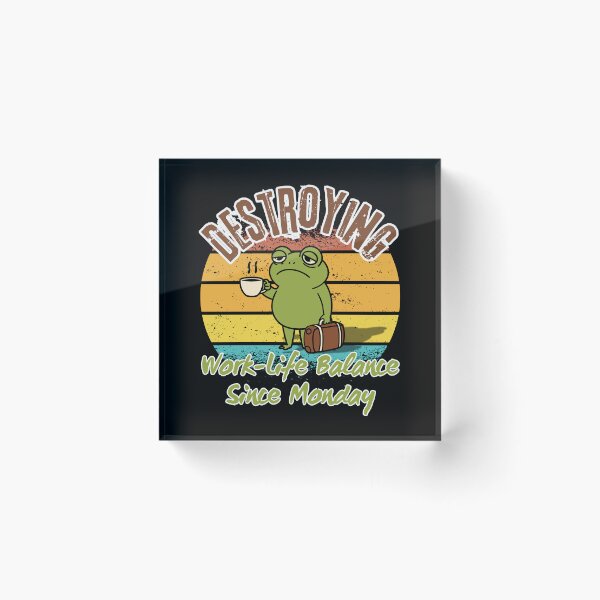 Item preview, Funny Frog T-Shirt Office Worker Work-Life Balance Monday Joke Sarcastic Gift for Coworker designed and sold by E20STUDIO.