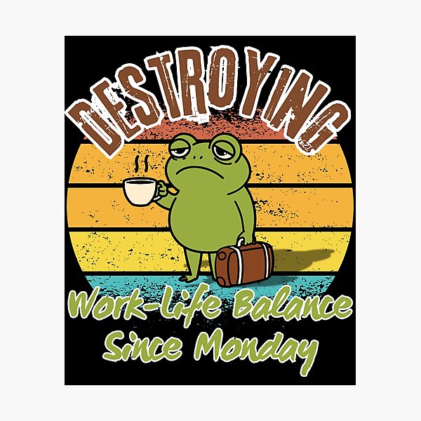 Item preview, Funny Frog T-Shirt Office Worker Work-Life Balance Monday Joke Sarcastic Gift for Coworker designed and sold by E20STUDIO.