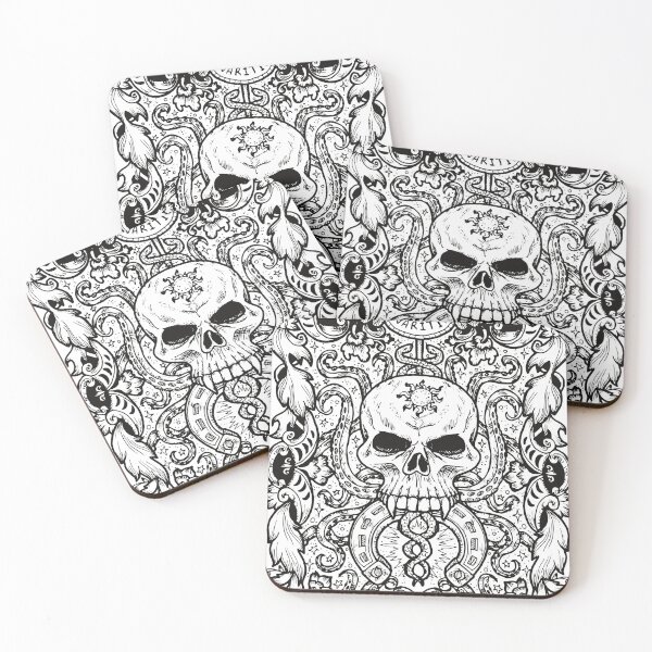 Item preview, Tattoo Skull Design - black for light coloured items designed and sold by TeeGeeTees.