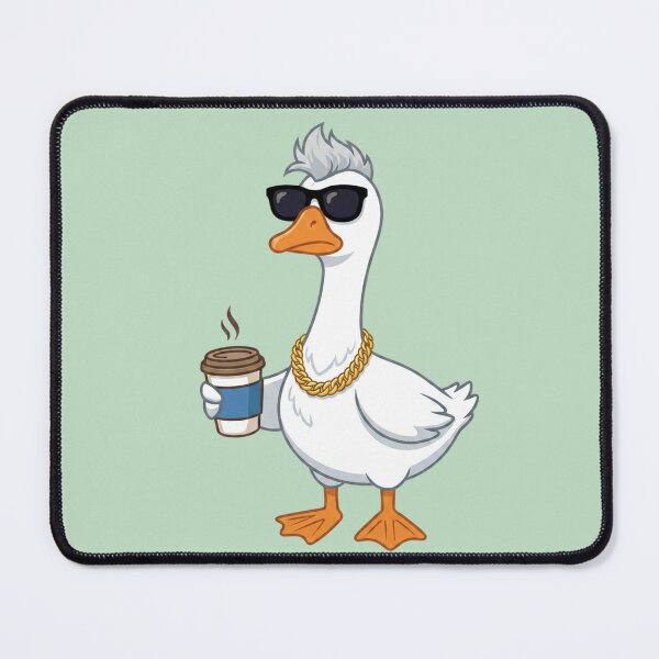 Item preview, cool Duck with Coffee & Chain designed and sold by Violet-Forge.