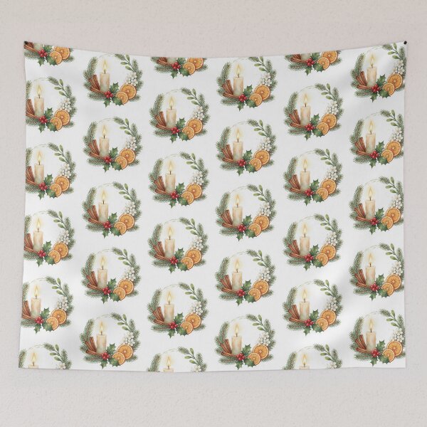 Item preview, Christmas Wreath Sticker | Holiday Candle Decor designed and sold by AillustriaAK.