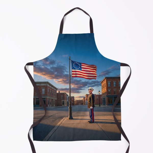 Item preview, US Marine American Flag Portrait designed and sold by Home Decor Art.