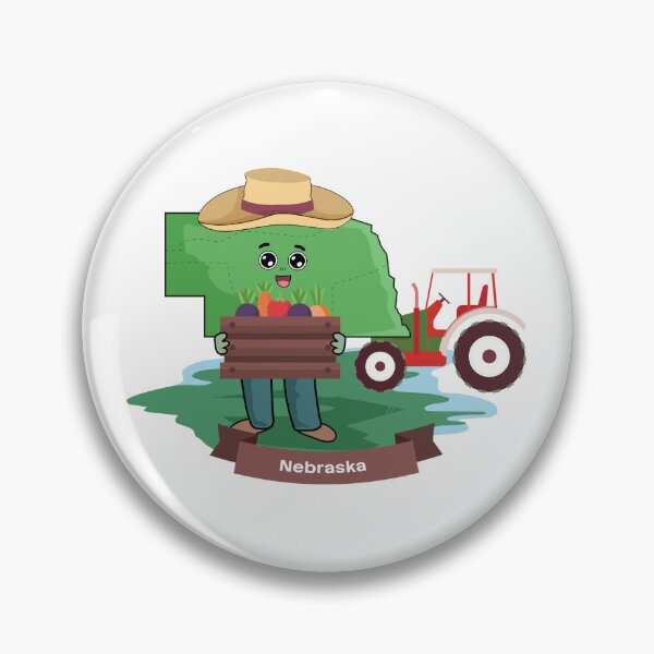 Item preview, Kawaii Nebraska State Map and Harvest designed and sold by Travel.Art.