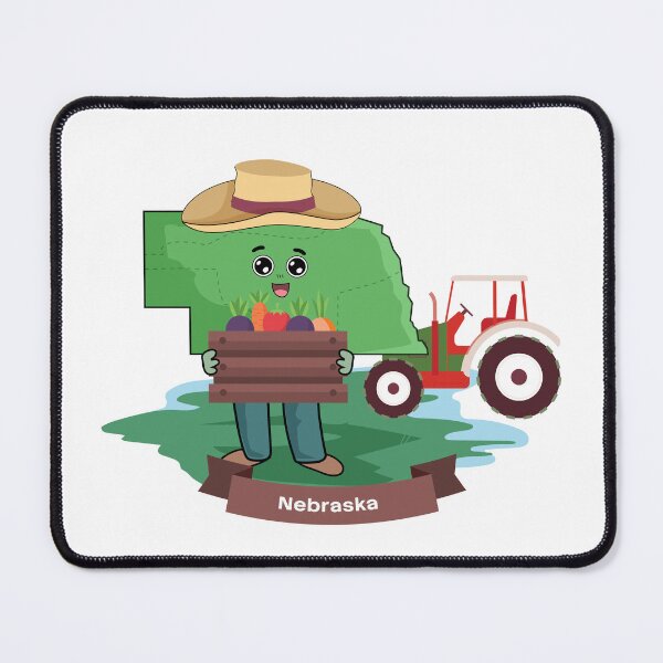 Item preview, Kawaii Nebraska State Map and Harvest designed and sold by Travel.Art.