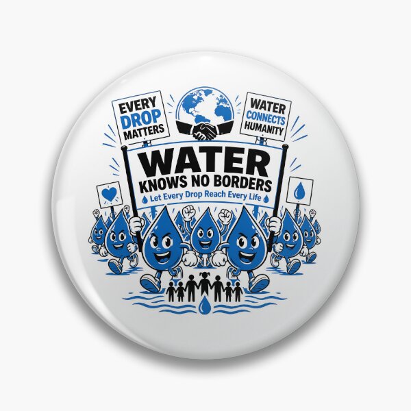Item preview, Water Knows No Borders Save Every Drop designed and sold by Nuvoro Eco Awareness.