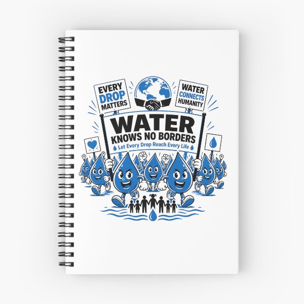 Item preview, Water Knows No Borders Save Every Drop designed and sold by Nuvoro Eco Awareness.