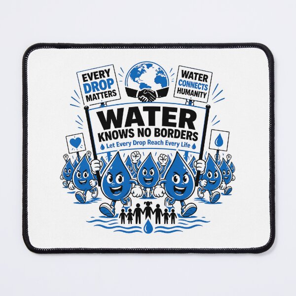Item preview, Water Knows No Borders Save Every Drop designed and sold by Nuvoro Eco Awareness.