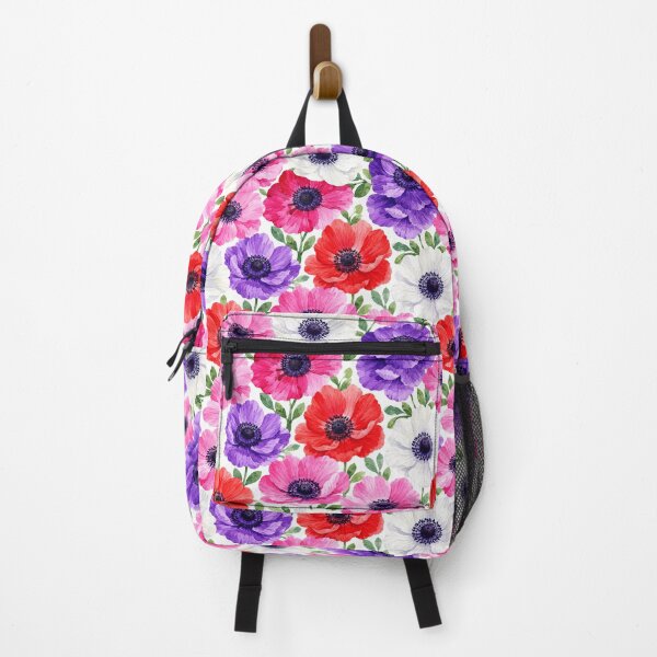 Item preview, Anemone Field Dark Center Watercolor Seamless Pattern designed and sold by Inkworksbyshery.