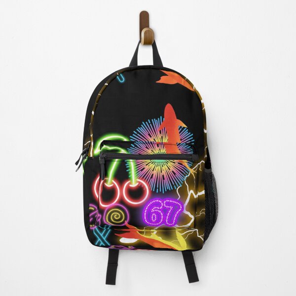 Item preview, Vibrant Retro Neon Collage - Cyberpunk Koi Fish Cherry and Lightning Art designed and sold by alalame.