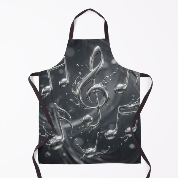 Item preview, Metallic Liquid Silver Musical Notes designed and sold by Pioneer Spirit Market.