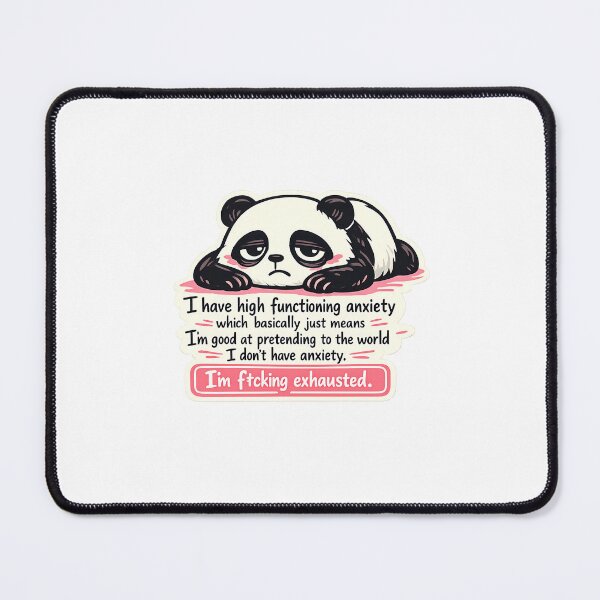 Item preview, Tired Panda High Functioning Anxiety Burnout Sticker designed and sold by MIROUZ2000.