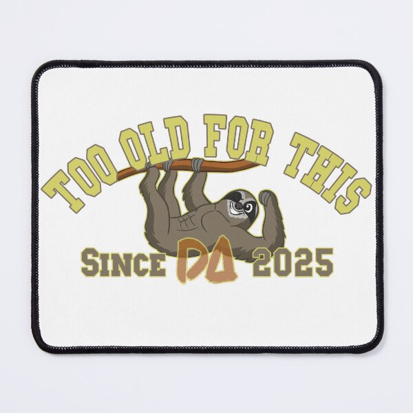 Item preview, Too Old For This Vintage Varsity Sloth Funny Retro Gym Streetwear Graphic designed and sold by DesignArtist.ia.