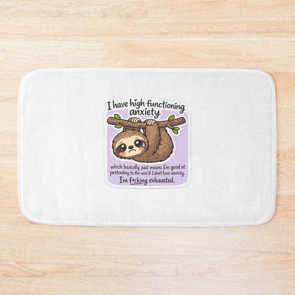 Item preview, Anxious Sloth High Functioning Anxiety Sarcastic Sticker designed and sold by MIROUZ2000.