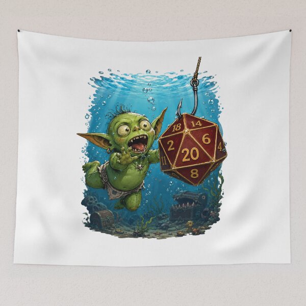 Item preview, Underwater Dice Goblin Parody Art designed and sold by Fenay Designs.