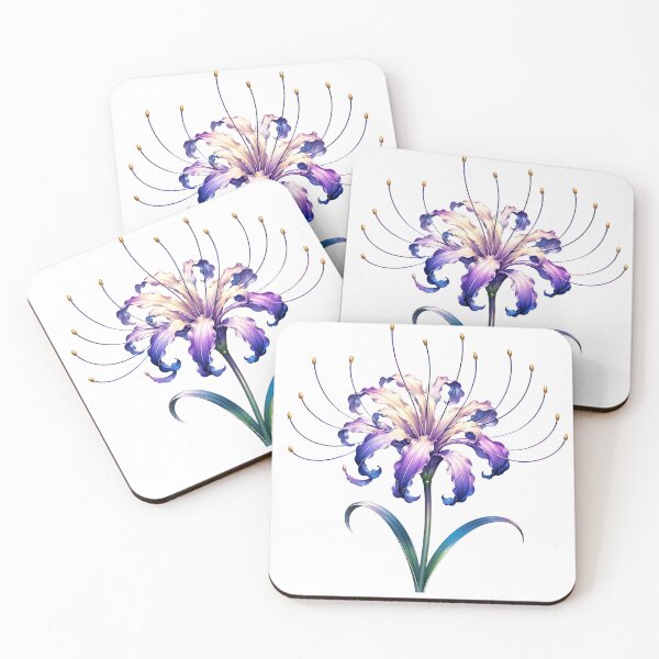 Item preview, Ethereal Purple and Gold Spider Lily Art  designed and sold by Jaideep Walia.