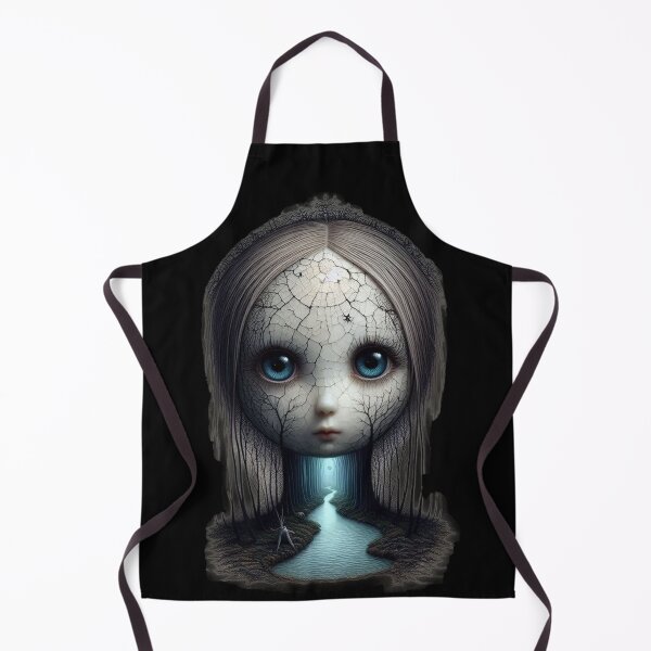 Item preview, Botanical Nightmare Cracked Doll Face with Forest River Path designed and sold by LujziWorld.
